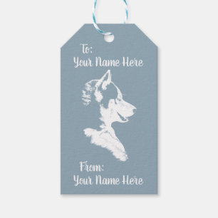 Husky Gift Tags Personalisierte Husky Pup Gift Tag Geschenkanhänger