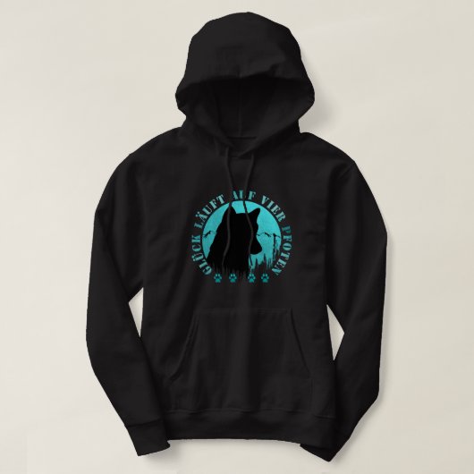 Husky - Glück läuft auf vier Pfoten Hoodie (Design vorne)