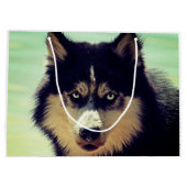Husky Große Geschenktüte (Rückseite)