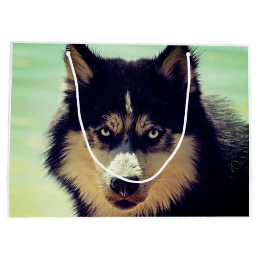 Husky Große Geschenktüte (Rückseite)