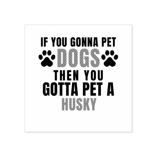 Husky Gummistempel (Prägung)