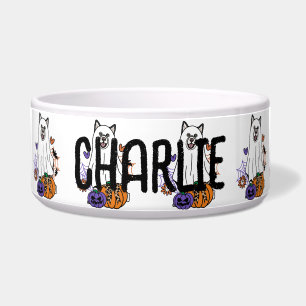 Husky Halloween Ghost Dog Napf