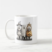 Husky Halloween Ghost Pumpkin Kaffeetasse (Links)