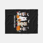 Husky Halloween Heul-O-Ween-Squadron Fleecedecke (Vorderseite (Horizontal))