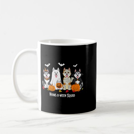 Husky Halloween Howl O Ween Squad  Kaffeetasse (Links)