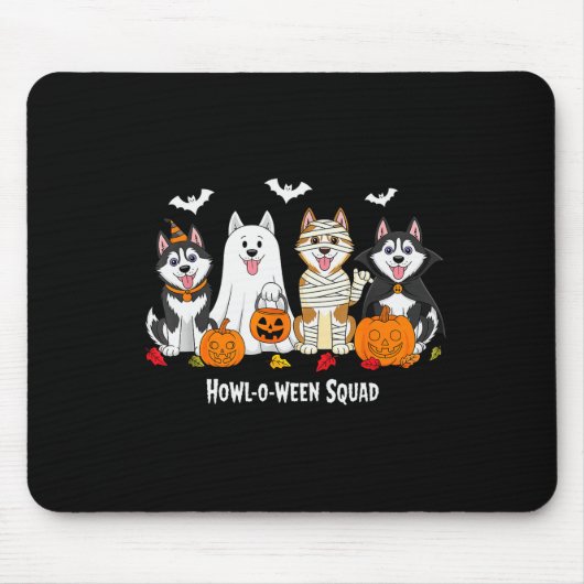 Husky Halloween Howl O Ween Squad Mousepad (Vorne)