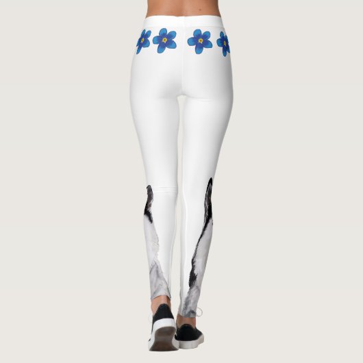 Husky Happy Spring Custom Leggings (Rückseite)