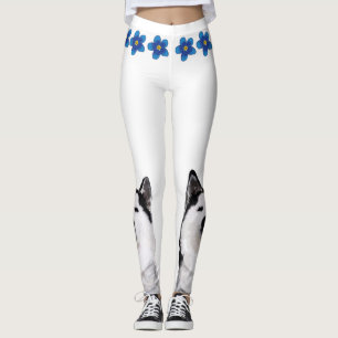 Husky Happy Spring Custom Leggings