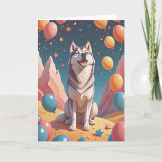 Husky Harmony Birthday Karte