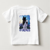 Husky Heads und Schwanz Baby T-shirt (Rückseite)