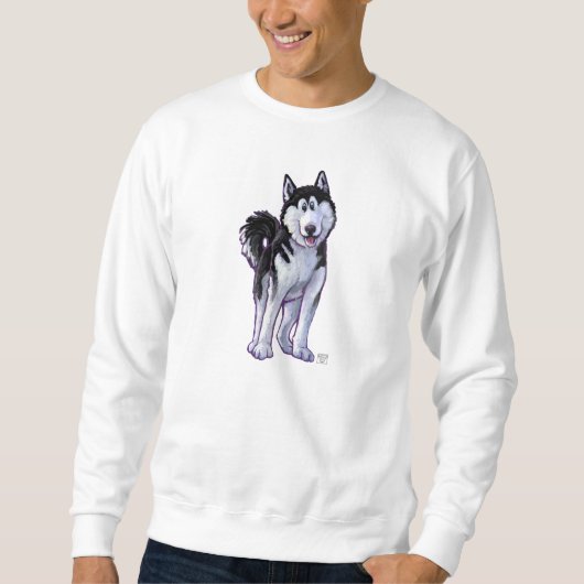Husky Heads und Schwanz Sweatshirt (Vorderseite)