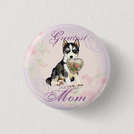 Husky Heart Mama Button (Vorderseite)