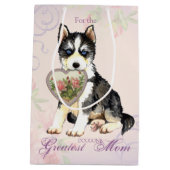 Husky Heart Mama Mittlere Geschenktüte (Rückseite)