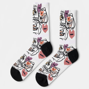 Husky-Herzen Socken