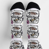 Husky-Herzen Socken (Oben)