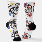 Husky-Herzen Socken (Gewinkelt)