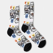 Husky-Herzen Socken (Rechts)
