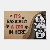 Husky Hogs Mat, hier ist im Grunde ein Zoo Fußmatte (Vorderseite)