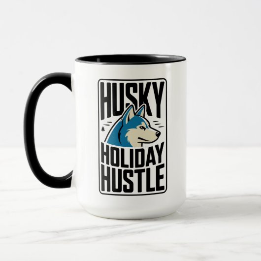 Husky-Holiday-Hustle-Abzeichen Tasse (Links)