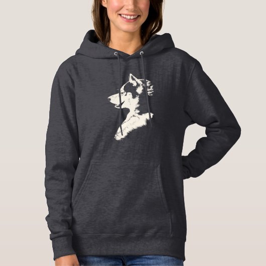 Husky Hoodie Shirt Frauenhooded Husky Sweatshirt (Vorderseite)