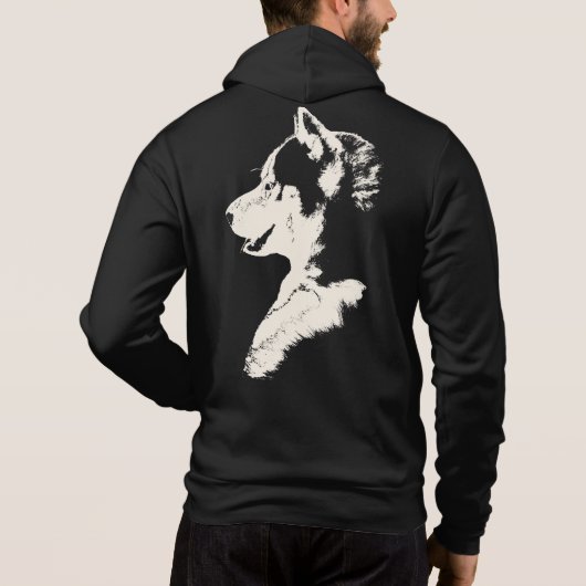 Husky Hoodie Wolf Art Kangaroo Jacket Hundeshirt (Rückseite)