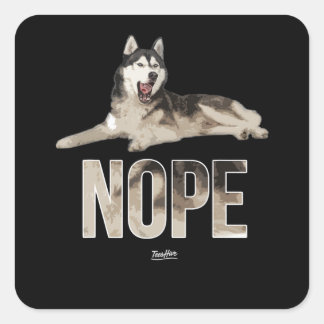 Husky | Hope Siberian Husky Owner Husky Dog Funny Quadratischer Aufkleber