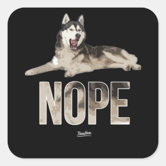 Husky | Hope Siberian Husky Owner Husky Dog Funny Quadratischer Aufkleber