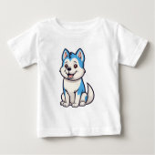 Husky Howlers Husky Dog Power Logo Art Baby T-shirt (Vorderseite)