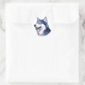 Husky Howlers Husky Dog Power Logo Art Runder Aufkleber (Tasche)