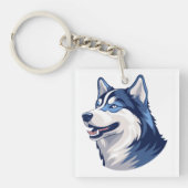 Husky Howlers Husky Dog Power Logo Art Schlüsselanhänger (Vorderseite)