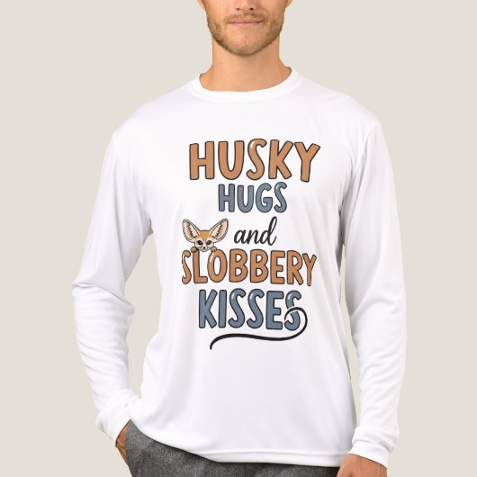 Husky Hugs and Slobbery Kisses - Funny Dog Mama Fo Tri-Blend Shirt (Vorderseite)