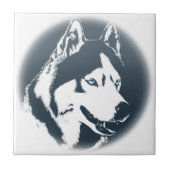 Husky Hund Art Keramik Schlitten Dekoration & Gesc Fliese (Vorderseite)