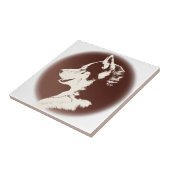 Husky Hund Art Keramik Schlitten Dekoration & Gesc Fliese (Seite)