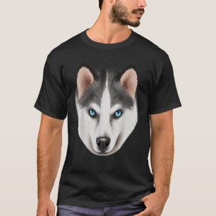 Husky Hund für Kinder weißer sibirischer Husky T-Shirt