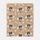 Husky Hund, Kamel Personalisierter Name wiederhole Fleecedecke (Vorderseite)