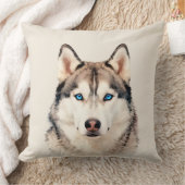 Husky-Hund-Kunst-Design Groß Kissen (Decke)