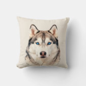 Husky-Hund-Kunst-Design Kissen (Vorderseite)