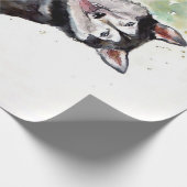 Husky-Hund-Leinwand Geschenkpapier (Ecke)