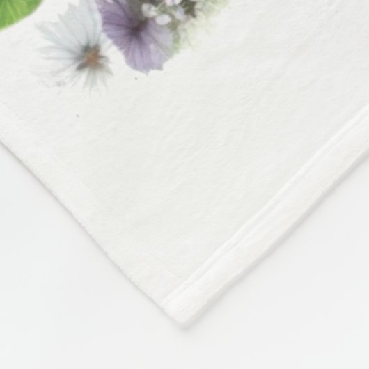 Husky Hund Mama Floral Fleecedecke (Ecke)