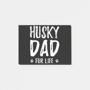 Husky Hund Papa  Geschenkidee für lustige Hunde Post-it Klebezettel