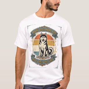 Husky-Hund-Shirt Vintage-Gravur Ein weiterer Hund  T-Shirt