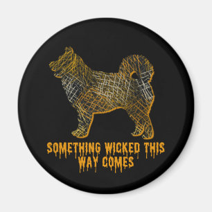 Husky-Hund-Silhouette Lustiger Halloween-Magnet Magnet