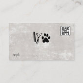 Husky-Hund sitzend | Tierpflege Visitenkarte (Rückseite)