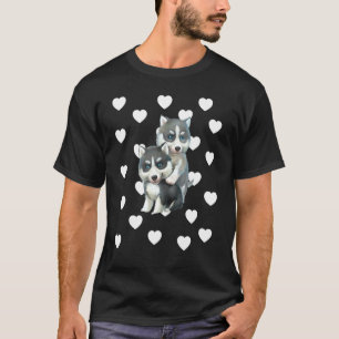 Husky-Hund-Thema Baby-Junge-Kinderzimmer Raum Lieb T-Shirt