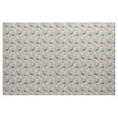 Husky Hund Vintag Blumen hellblau Stoff (Fat Quarter (45,7 x 55,9 cm))