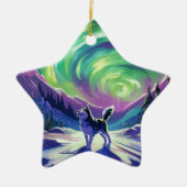 Husky Hund Ziergebäck Lover Geschenk, Haustier Por Keramik Ornament (Vorne)