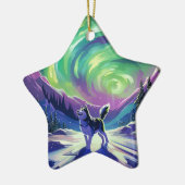 Husky Hund Ziergebäck Lover Geschenk, Haustier Por Keramik Ornament (Links)