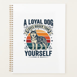 Husky-Hund-Zitat Vintage-Gravur Haustierliebhaber- Planer