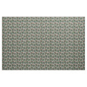 Husky-Hunde Vintag Blumengrün Stoff (Yard (91,4 cm))
