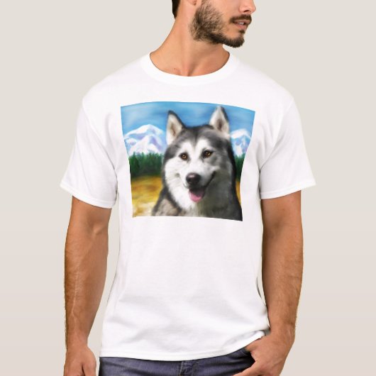 Husky-Hundekunst - Solar T-Shirt (Vorderseite)